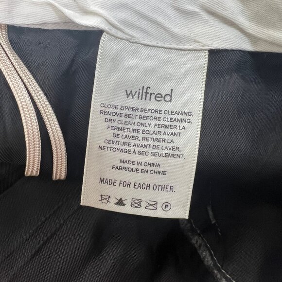 Aritzia Wilfred Tie Front Belt Plaid Pants Cropped High Rise Waisted Trousers - Picture 9 of 15